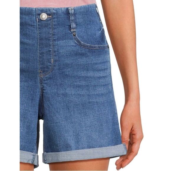 Women’s Denim Rolled Cuff Comfy Shorts 2-Pack Size XL - Picture 12 of 16
